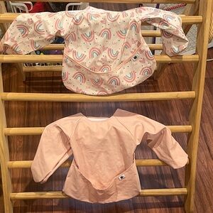 Bundle: Pink & Rainbow Toddler Bibs